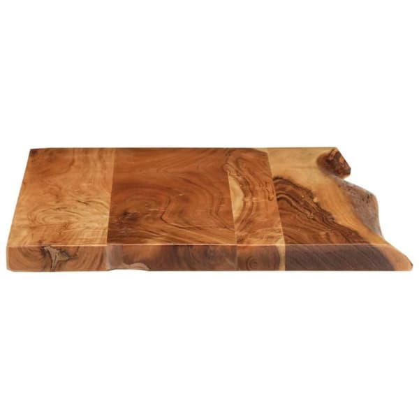 vidaXL Bänkskiva för badrum massivt akaciaträ 80x52x3,8 cm