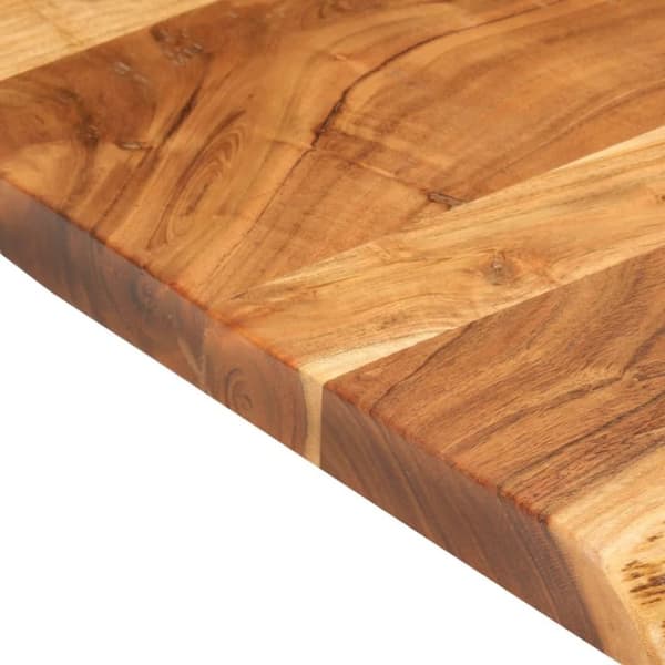 vidaXL Bänkskiva för badrum massivt akaciaträ 80x52x3,8 cm