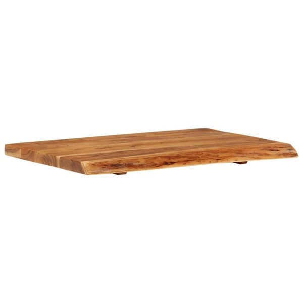 vidaXL Bänkskiva för badrum massivt akaciaträ 80x52x3,8 cm