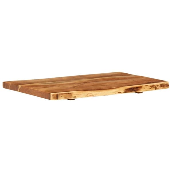 vidaXL Bänkskiva för badrum massivt akaciaträ 80x52x3,8 cm