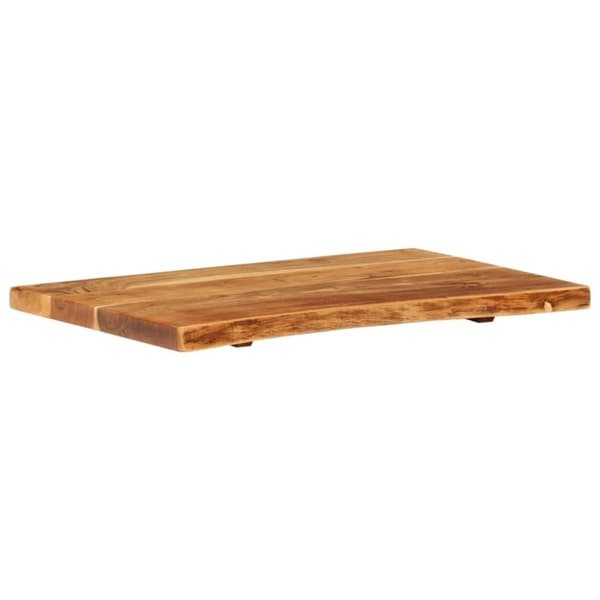 vidaXL Bänkskiva för badrum massivt akaciaträ 80x52x3,8 cm