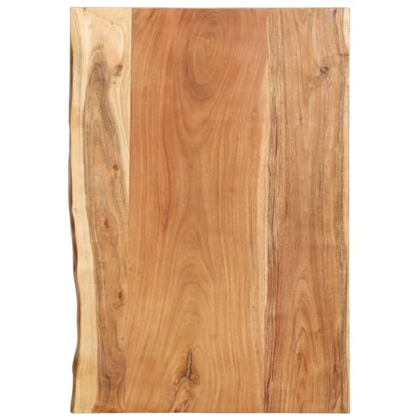 vidaXL Bänkskiva för badrum massivt akaciaträ 80x52x3,8 cm