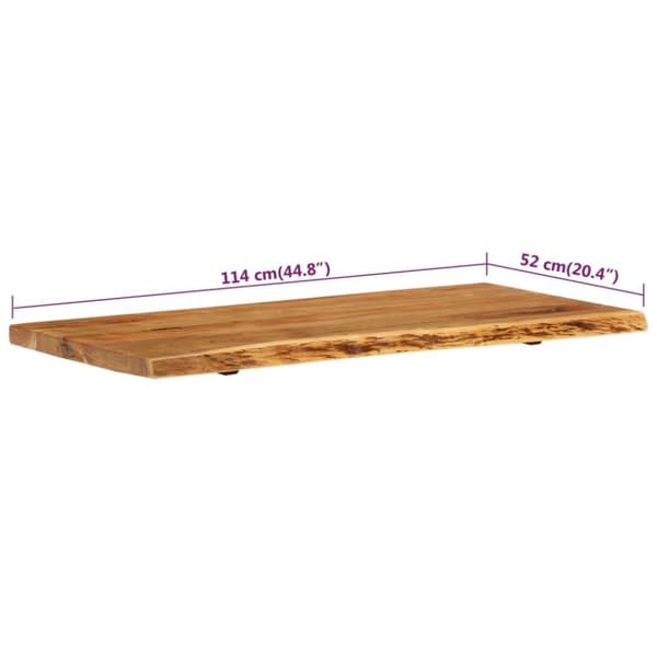 vidaXL Topplate til baderomsmøbler heltre akasie 114x52x4 cm