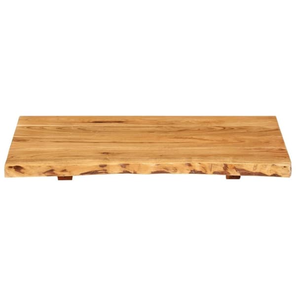 vidaXL Kylpyhuoneen peilipöydän levy täysi akaasiapuu 58x52x2,5 cm
