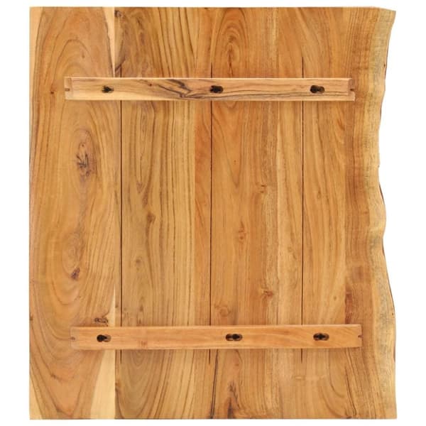 vidaXL bordplade til toiletbord 80x52x2,5 cm massivt akacietræ