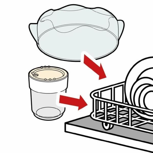 MOULINEX Set med 7 glasbehållare för yoghurtmaskin Yogurta Timer, Diskmaskinssäker A14A03