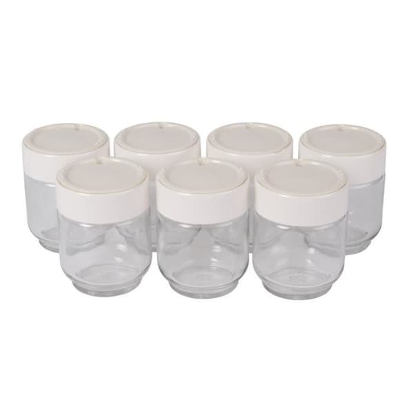 MOULINEX Set med 7 glasbehållare för yoghurtmaskin Yogurta Timer, Diskmaskinssäker A14A03