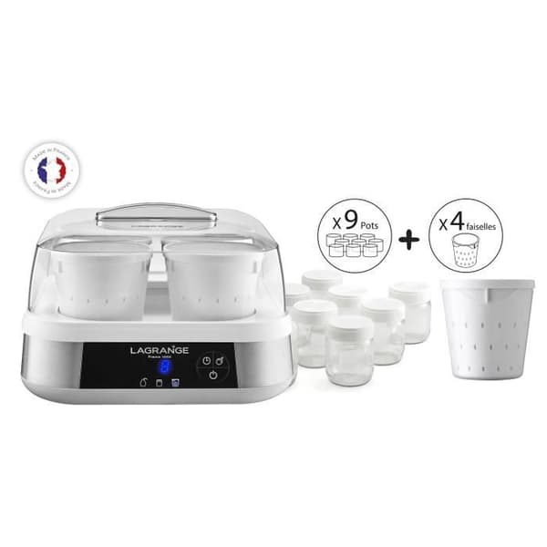 LAGRANGE 459601 LIGNE Yoghurtmaskin-ostmakare - 18 W - Inox