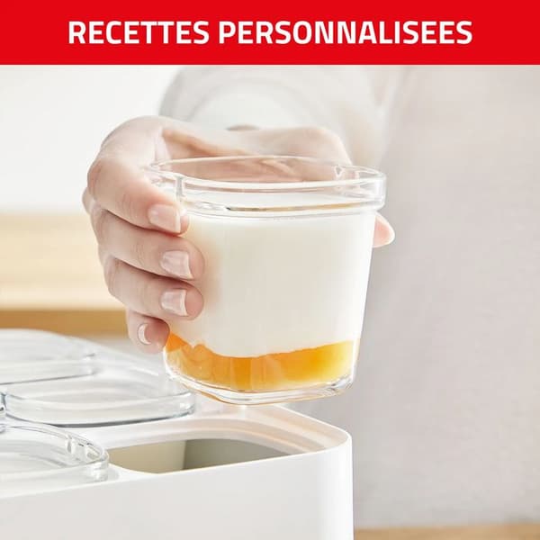 Yoghurtmaskin - Tefal - YG660132 - 6 kastruller - Tål diskmaskin - Vit