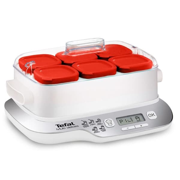 Yoghurtmaskin - Tefal - YG660132 - 6 kastruller - Tål diskmaskin - Vit