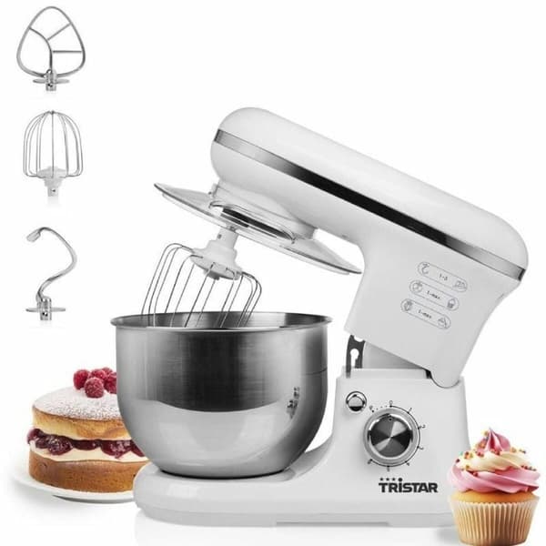 Foodprocessor Tristar MX-4817 1200 W 1500 W Rustfrit stål Hvid 5 L