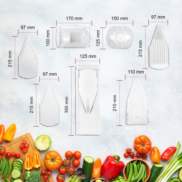 Borner V3 V-skärare professionellt set, gurkskärare, grönsaksskärare, grönsaksskärare, pommes fritesskärare