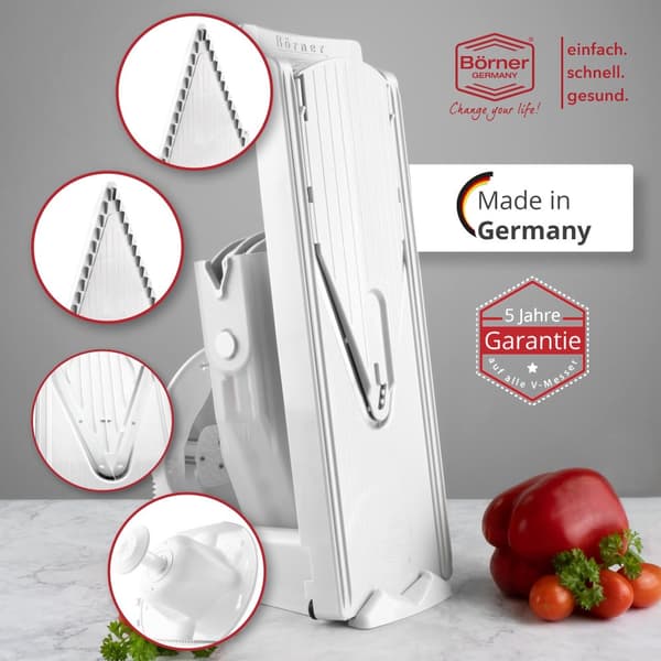 Borner V3 V-skärare professionellt set, gurkskärare, grönsaksskärare, grönsaksskärare, pommes fritesskärare