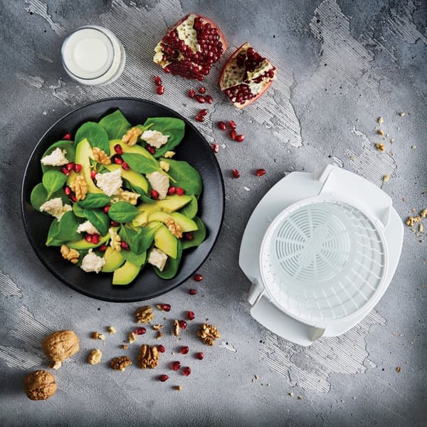 Borner Cheesemaker & Multimaker tuoreena pidettävällä kannella, seulasalaattikulholla tarjoilukulho, tee oma tuorejuusto kotona punaiseksi