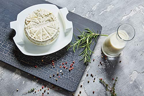 Borner Cheesemaker & Multimaker tuoreena pidettävällä kannella, seulasalaattikulholla tarjoilukulho, tee oma tuorejuusto kotona punaiseksi