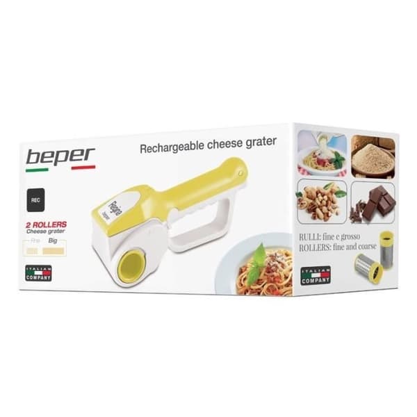 BEPER 90071 Uppladdningsbar kvarn - vit och gul