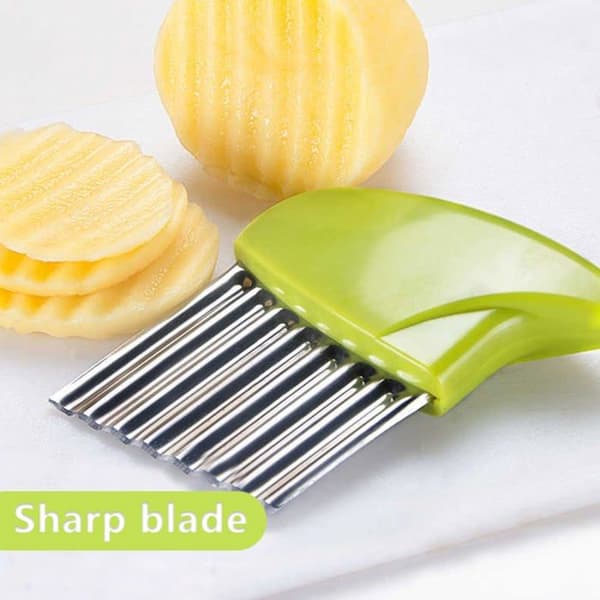 Riv Lumeiy - 002 - Grönsaksskärare i rostfritt stål Chip Wave Cutter (grön)