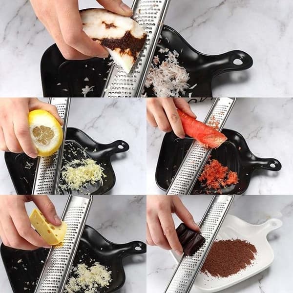 Manuellt ostriv &amp; Citrus Zester Premium Classic Sharp Rostfritt stål Zester rivjärn