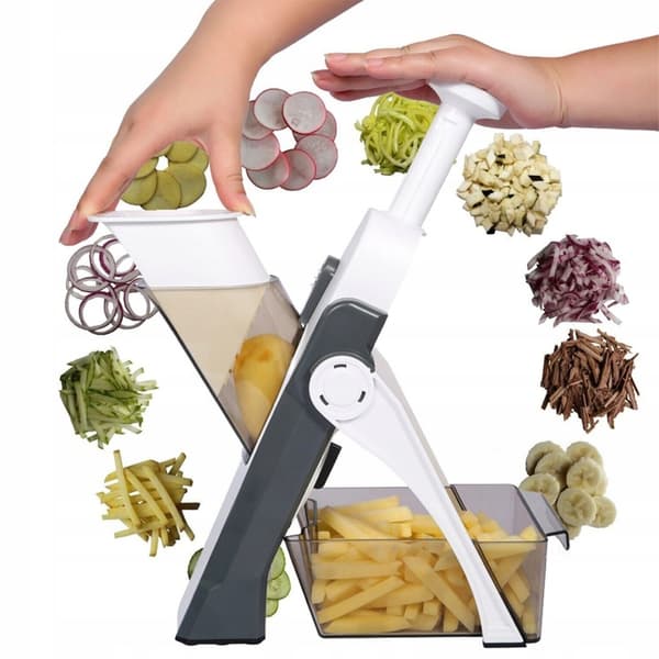 Grönsaksskärare Multifunktionell hackare Justerbar tjocklek på pommes frites