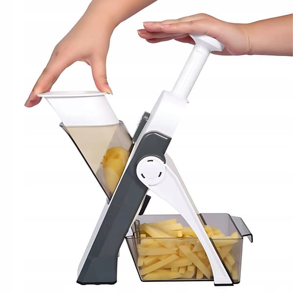 Grönsaksskärare Multifunktionell hackare Justerbar tjocklek på pommes frites