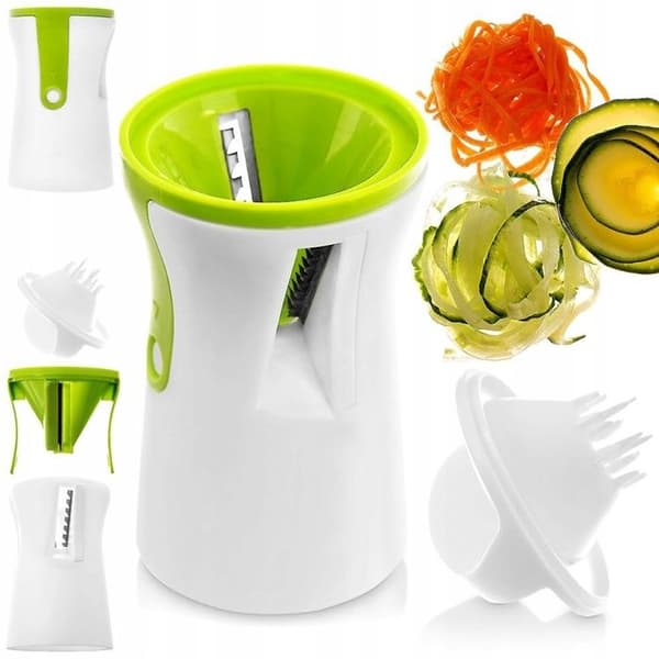 GRÖNSAKS- OCH SPAGETTI-RIVARE SPIRAL 14 CM 3 i 1
