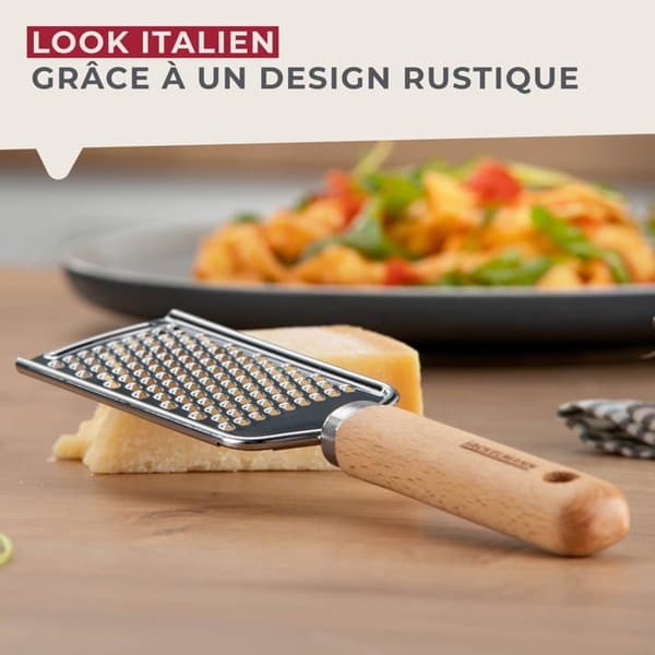 Osthyvel - Fackelmann - 31114 - Rostfritt stål - Bokträ - Ergonomisk