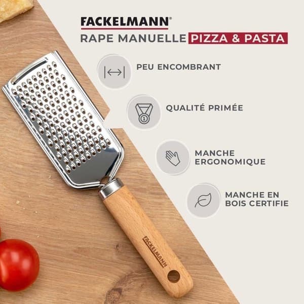 Osthyvel - Fackelmann - 31114 - Rostfritt stål - Bokträ - Ergonomisk