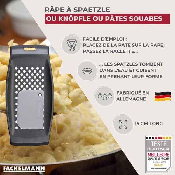Spaetzle rivjärn - Fackelmann - ref. 45443 - 1 st - Köksredskap - Alsace pasta