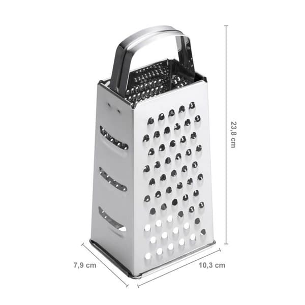 Fiskars rivjärn - 1065589 - rivjärn, 4 sidor, rostfritt stål, Höjd: 23 cm, Essential, Silver,