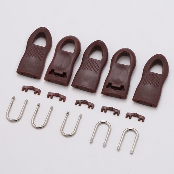 INF Multifunktionella dragkedjor, 8-pack (4 stora och 4 små), bruna