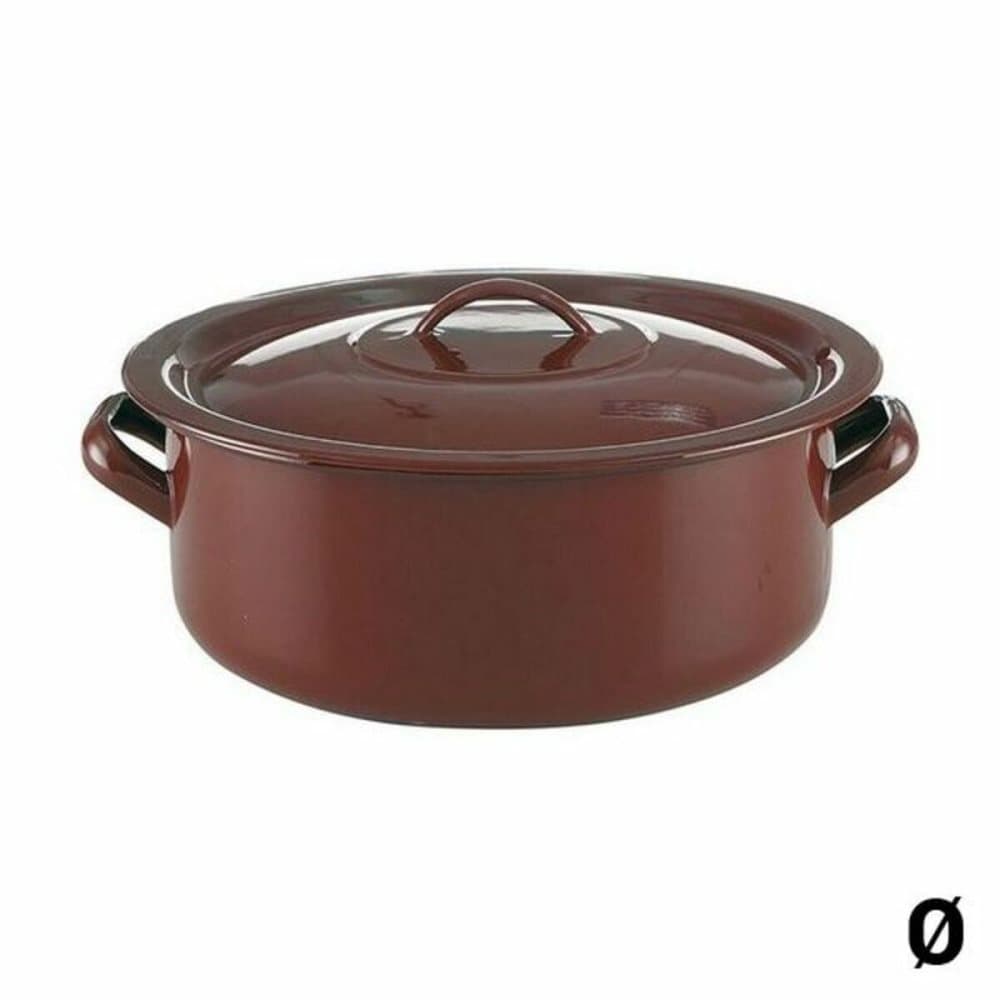 Kastrull med lock Quid Classic Brun Emaljerat stål - 20 cm