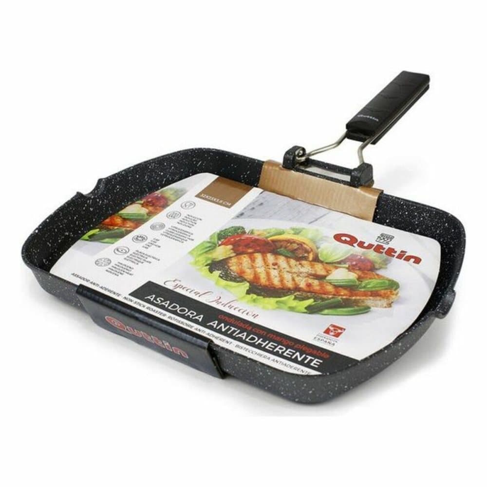 Räfflad stekpanna Quttin Smitt aluminium Non-stick - 32 x 23 x 3,8 cm