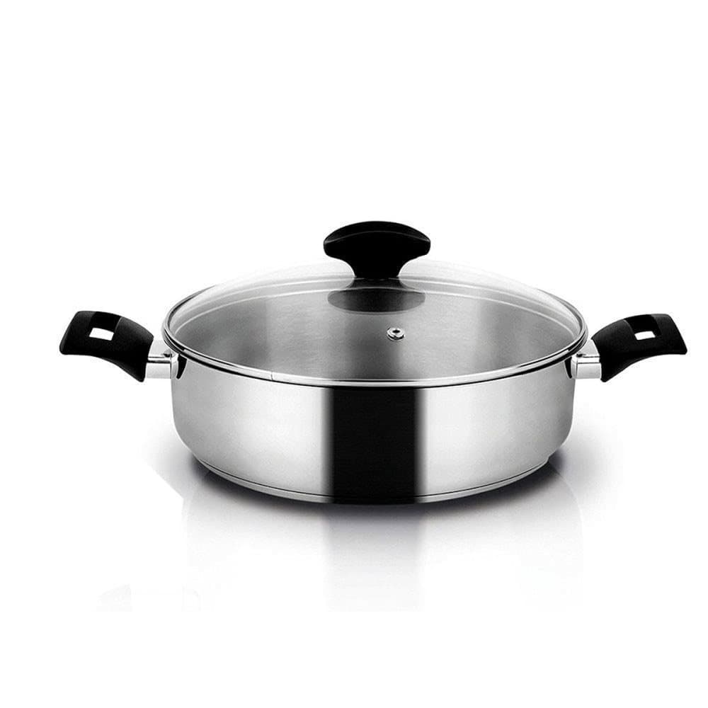 Lunchlåda FAGOR Alaia Med lock Silvrig Rostfritt stål 18/10 Bakelit (Ø 24 cm)