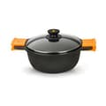 Miniatyrbillede 2 af 2: Gryde Med Glaslåg BRA A270332 8,3 L Ø 32 cm Sort Metal Aluminium Støbt aluminium