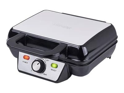 Tristar WF-2195 våffeljärn 2 våffla/våfflor 1000 W Svart, Rostfritt stål