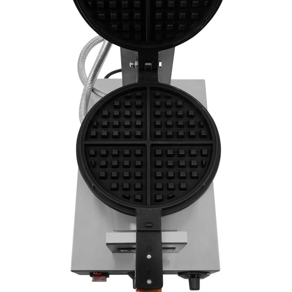 Roterande Belgiskt Våffeljärn Våffla Rund Non-stick Elektrisk 1000W 50-250°C Temperatur 1-5 Minuter Timer Kommersiell Rostfritt Stål GRATIS Tång