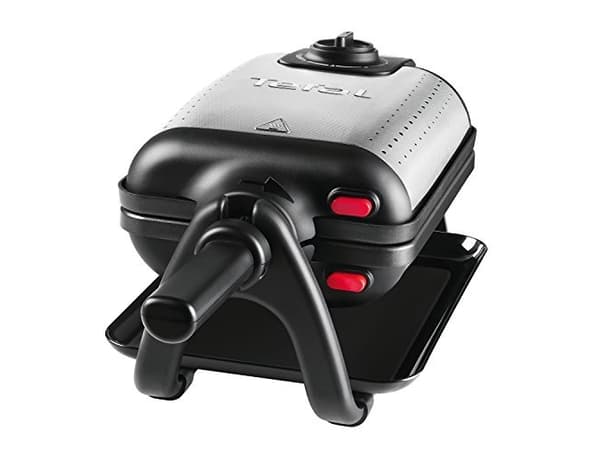 Tefal WM756D, 2 våffla/våfflor, Rektangulär, Svart, Rostfritt stål, Rostfritt stål, 1200 W, 10 cm