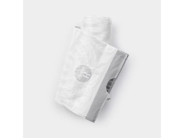 Brabantia Size H - Søppeldunkfôr - trekksnor - høytetthetspolyetylen (LDPE) - hvit - pakke av 30