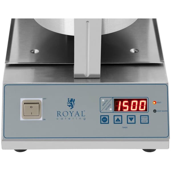 Royal Catering Våffeljärn med LED - vridbar - 1300 W
