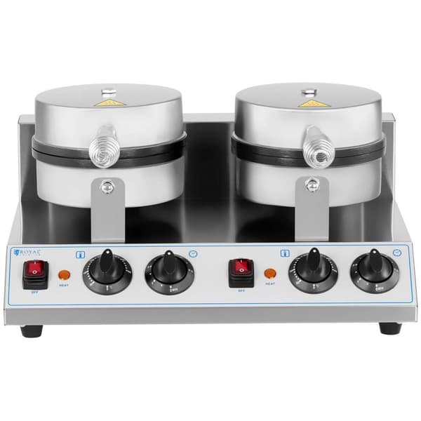 Royal Catering Dubbelt runt våffeljärn - 2600 W