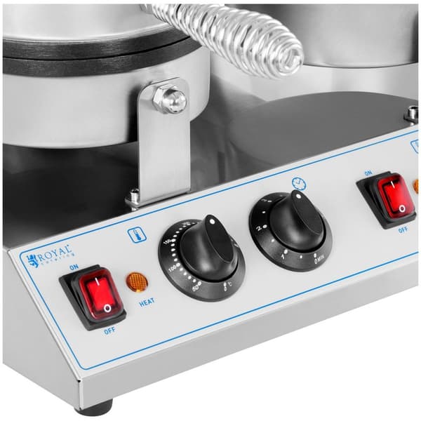 Royal Catering Dubbelt runt våffeljärn - 2600 W