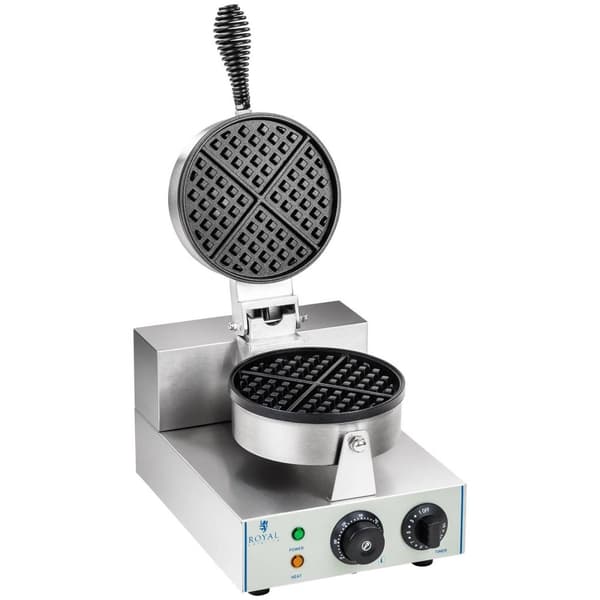 Royal Catering Våffeljärn - 1 x 1300 W - runt
