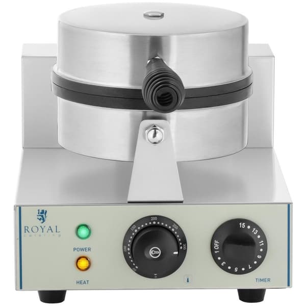 Royal Catering Våffeljärn - 1 x 1300 W - runt