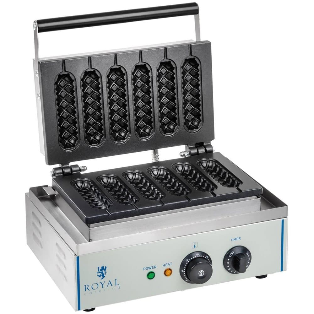 Royal Catering Våffeljärn - 1550 W - Skaft - Corn Dog