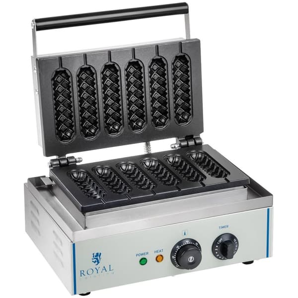 Royal Catering Våffeljärn - 1550 W - Skaft - Corn Dog