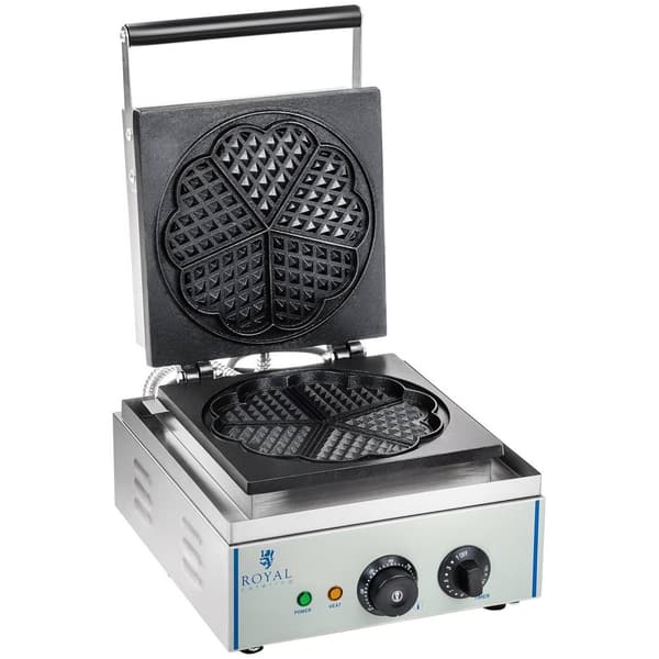 Royal Catering Våffeljärn - 1 x 1500 W - hjärtformat