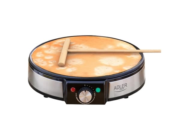 Vohvelikone Adler Crepe Maker AD 3058 1600 W, Leivonnaisten määrä 1, Crepe, Ruostumaton teräs/musta