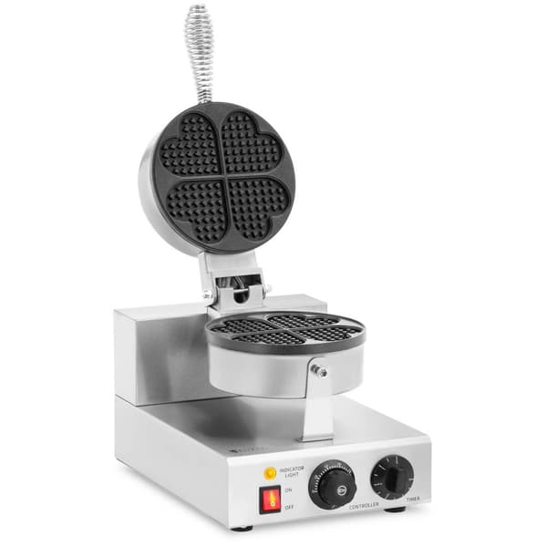 Royal Catering Våffeljärn - hjärtformat - 1000 W - 0 - 5 min timer - Royal Catering