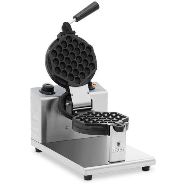 Royal Catering Bubbelvåffeljärn - Runt - 1 stor våffla - 1200 W - Royal Catering