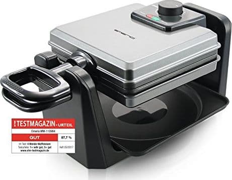Emerio WM-110984 - Våffeljärn - 1 kW - svart/grå/silver